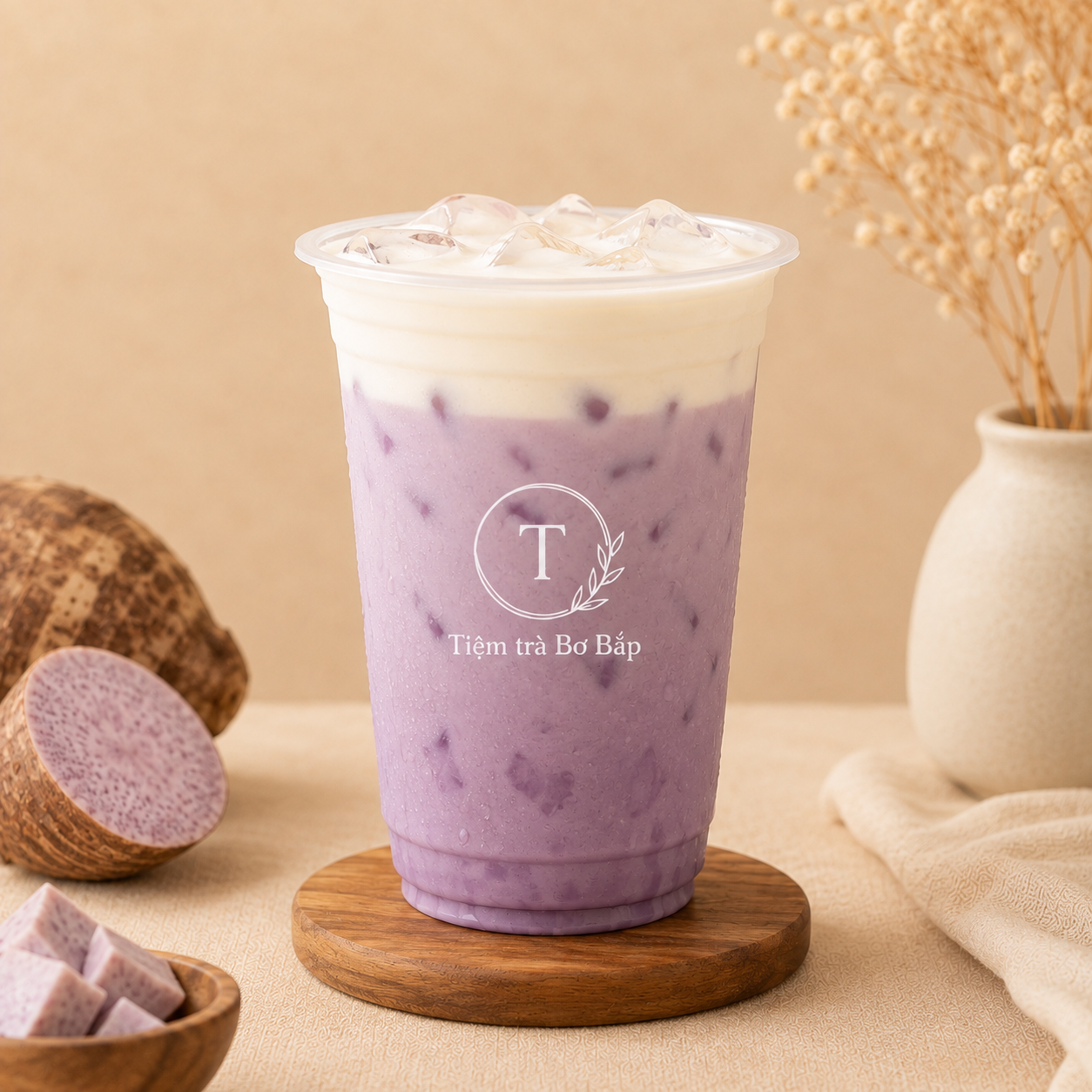 Trà sữa khoai môn kem cheese